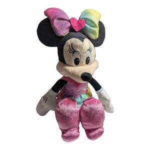 Disney Clubhouse Junior Sparkle and Sing Minnie Mouse Light Up Bow Talking Plush